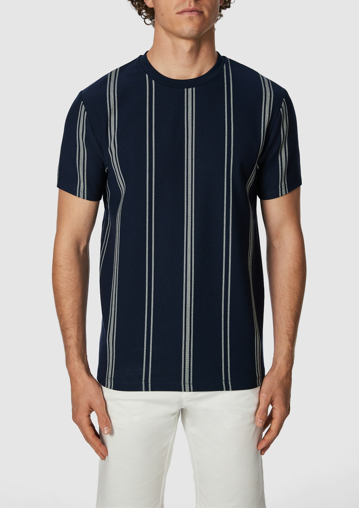 John Stripe Crew Neck Tee