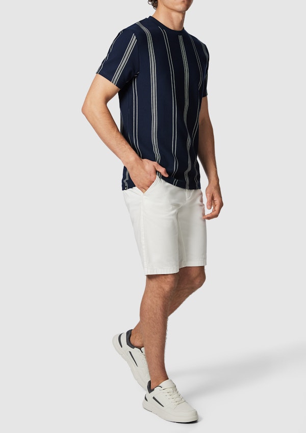 Blue John Stripe Crew Neck Tee