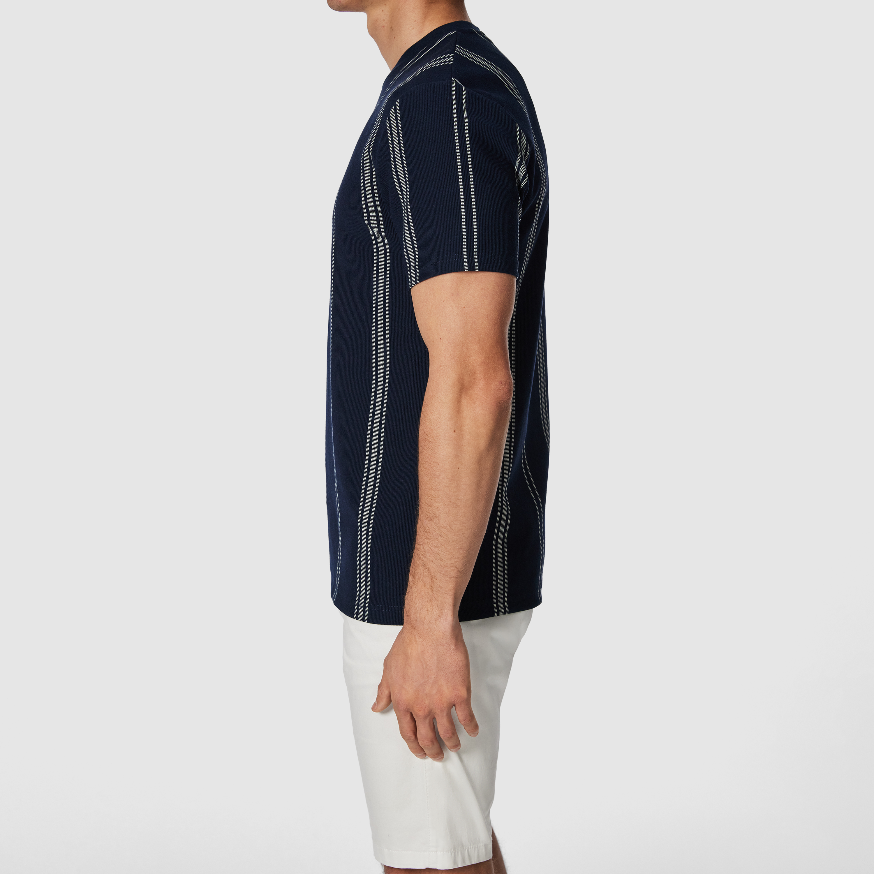 John Stripe Crew Neck Tee