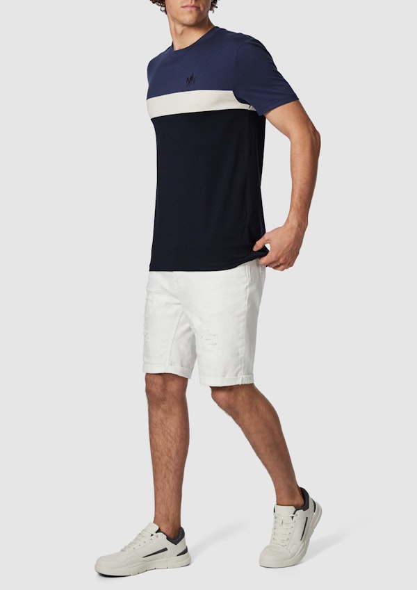 Blue Toby Crew Neck Tee