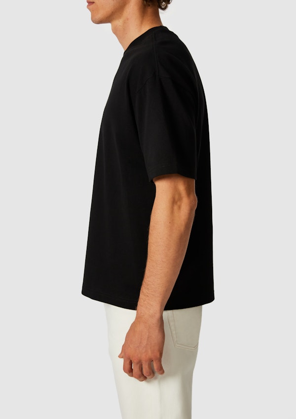 Black Cole Boxy Crew Neck Tee