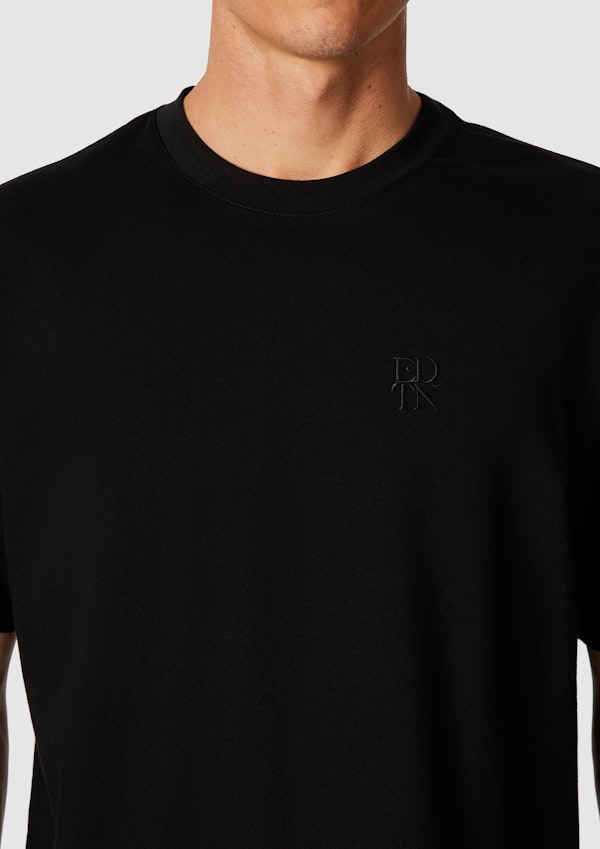 Black Cole Boxy Crew Neck Tee