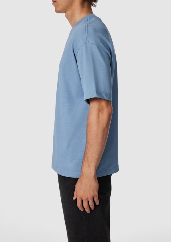 Blue Cole Boxy Crew Neck Tee