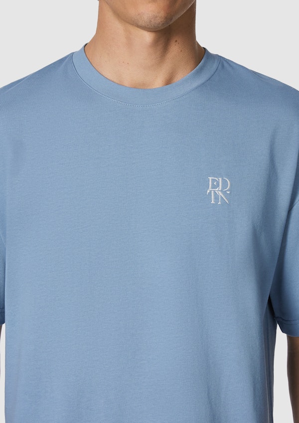 Blue Cole Boxy Crew Neck Tee