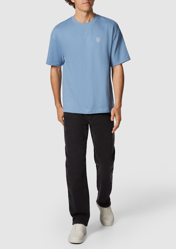 Blue Cole Boxy Crew Neck Tee
