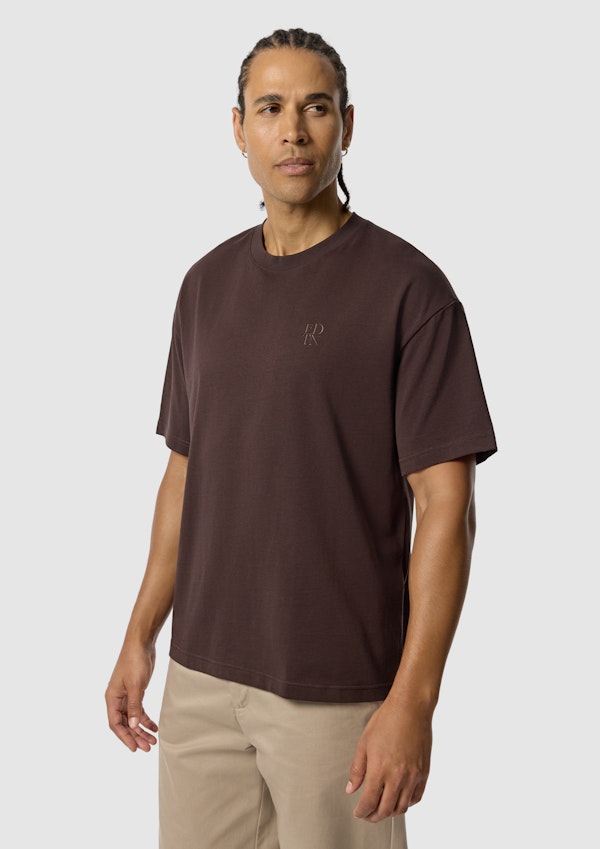 Brown Cole Boxy Crew Neck Tee
