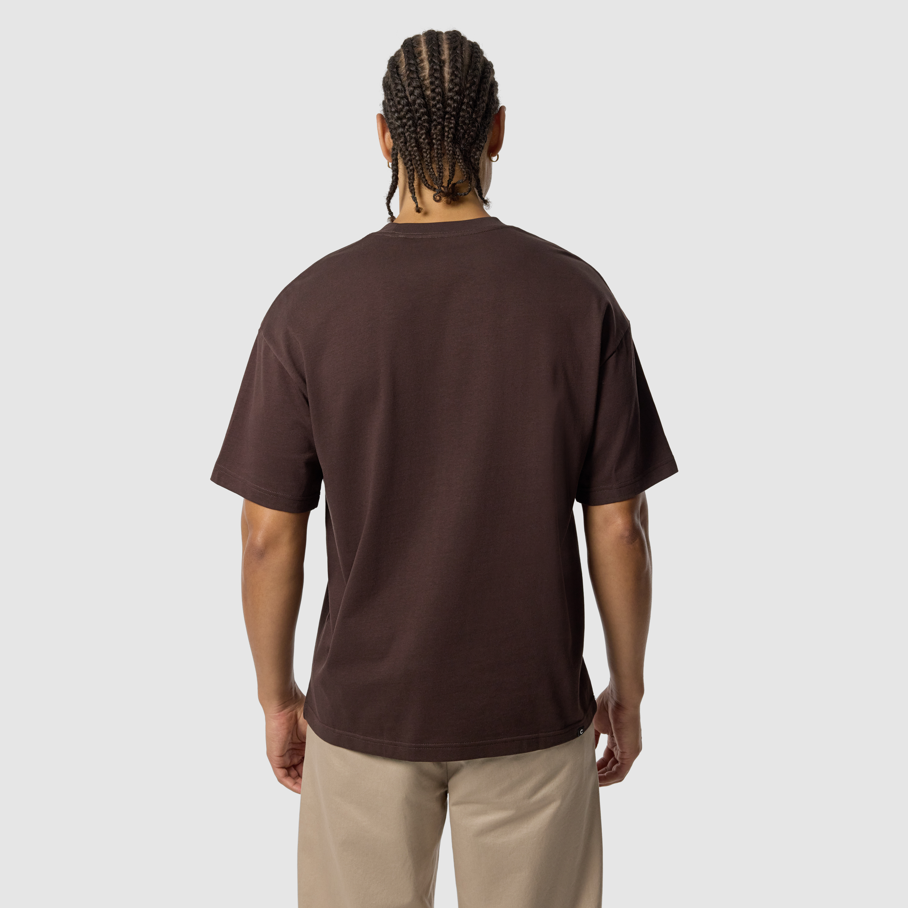 Brown Cole Boxy Crew Neck Tee