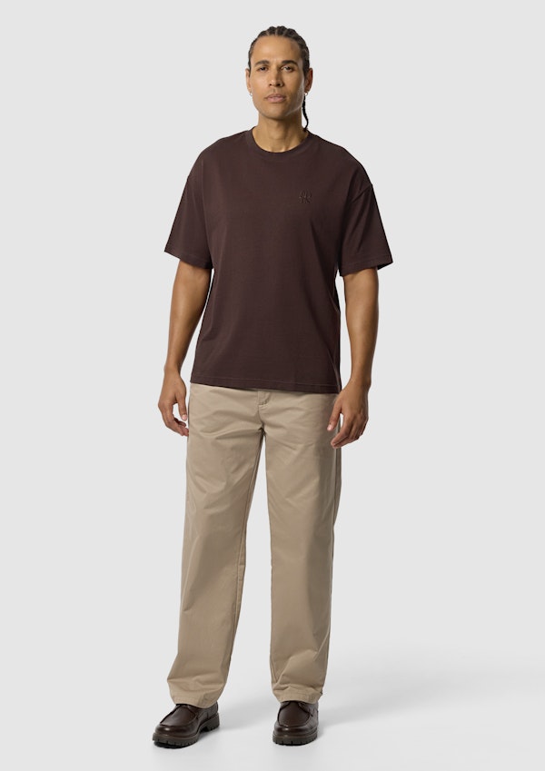 Brown Cole Boxy Crew Neck Tee