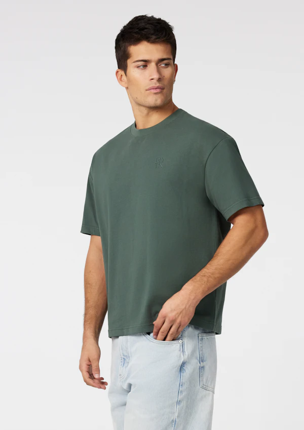 Green Cole Boxy Crew Neck Tee