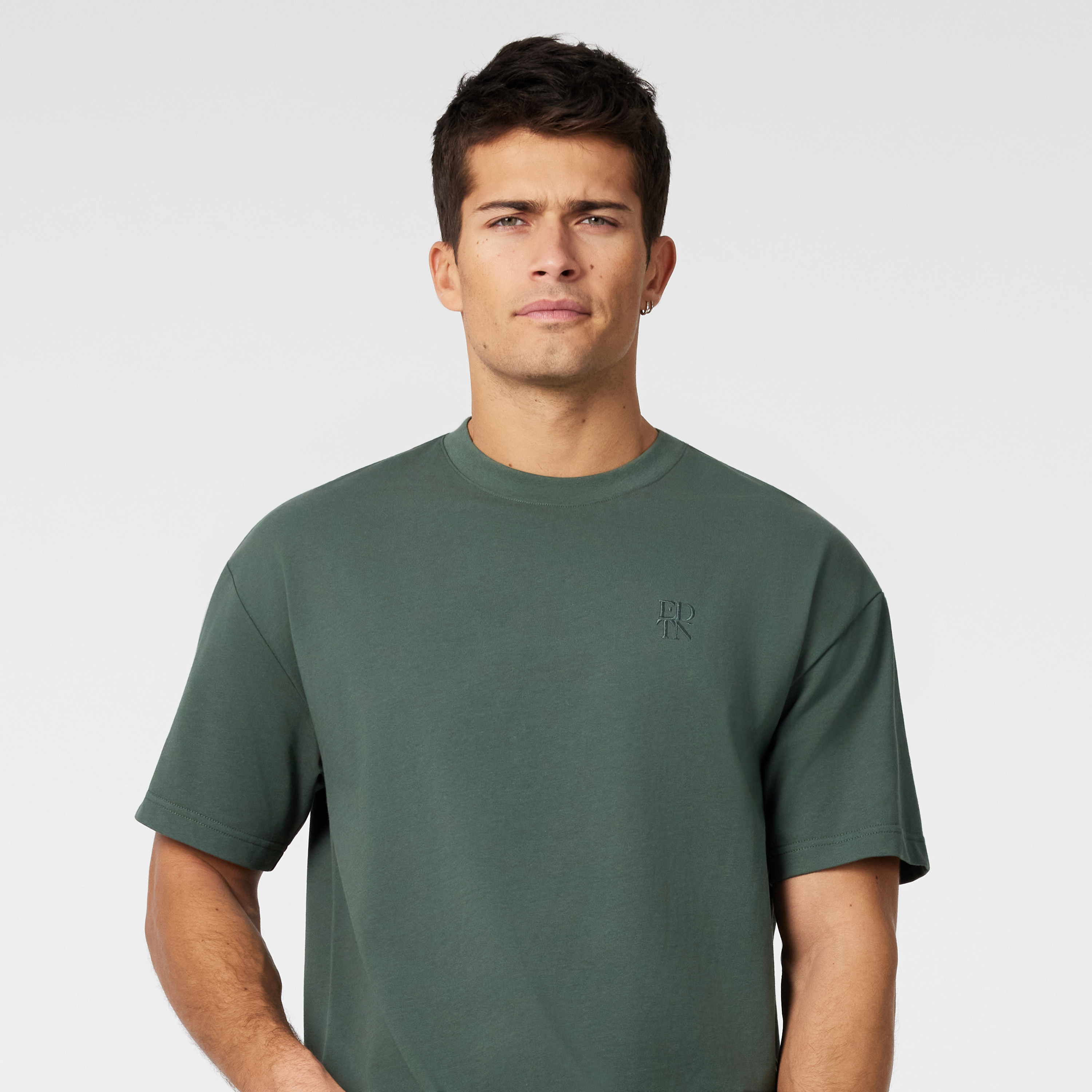 Green Cole Boxy Crew Neck Tee