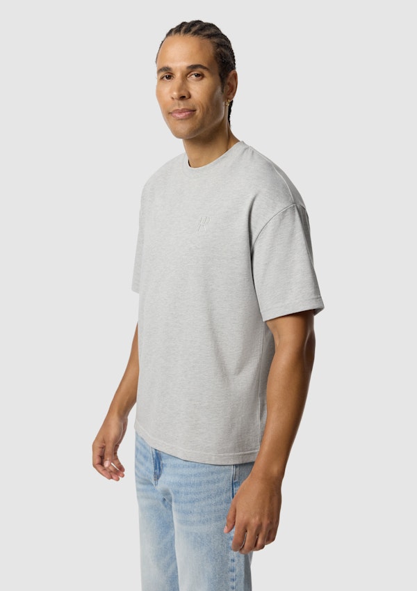 Light Grey Cole Boxy Crew Neck Tee