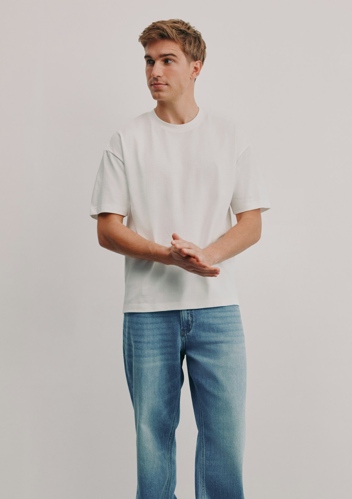 Off White Cole Boxy Crew Neck Tee