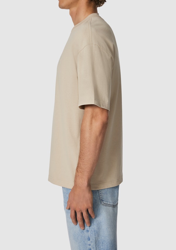 Sand Cole Boxy Crew Neck Tee