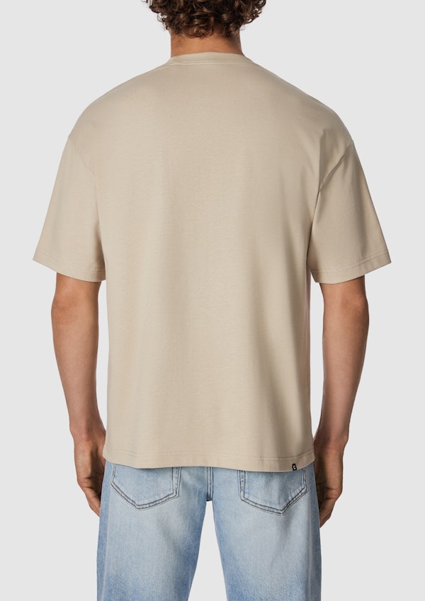 Sand Cole Boxy Crew Neck Tee