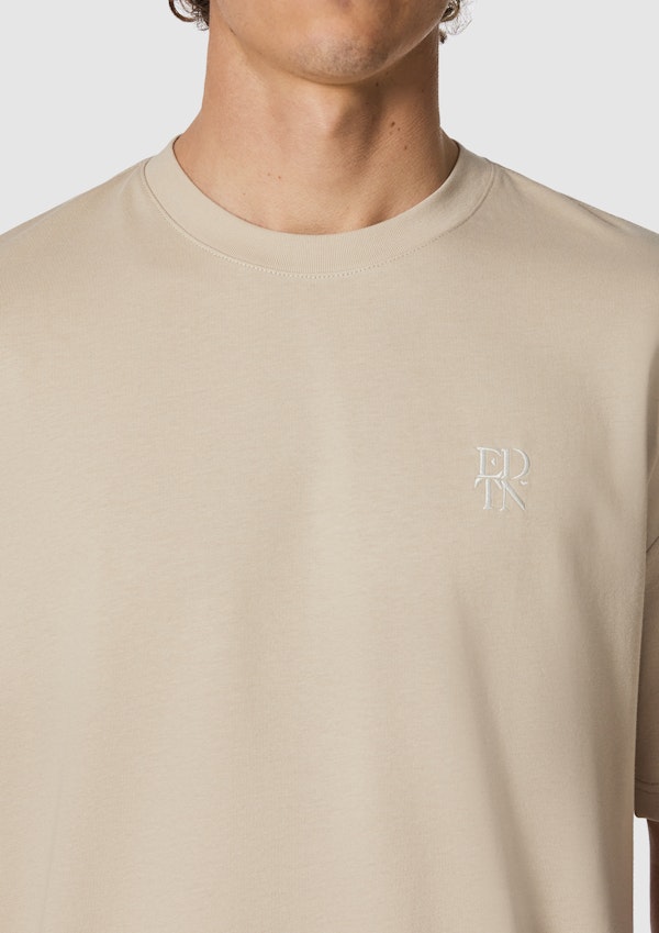 Sand Cole Boxy Crew Neck Tee