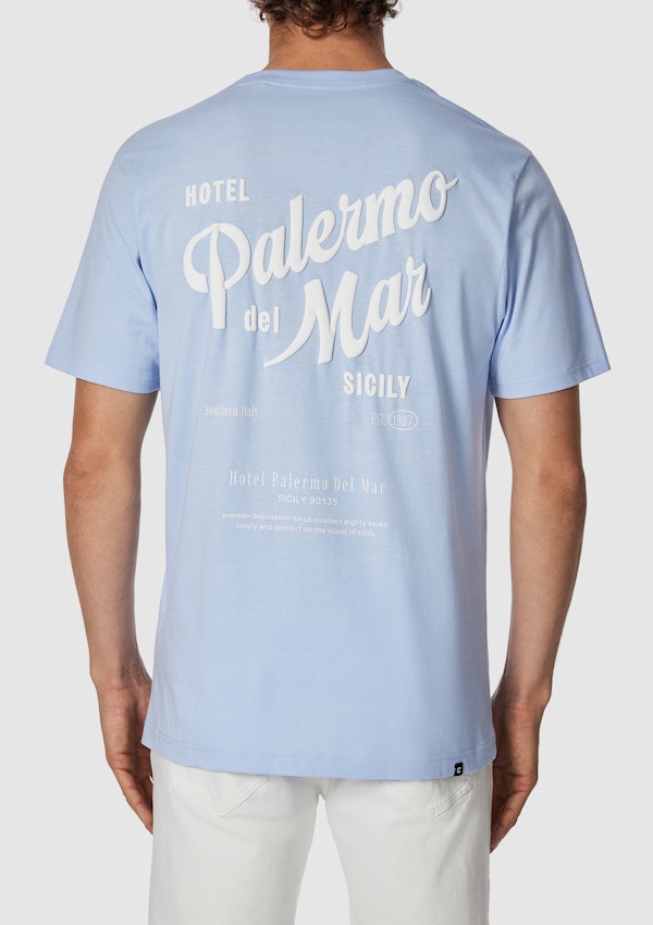 Sky Blue Juan Graphic Crew Neck Tee
