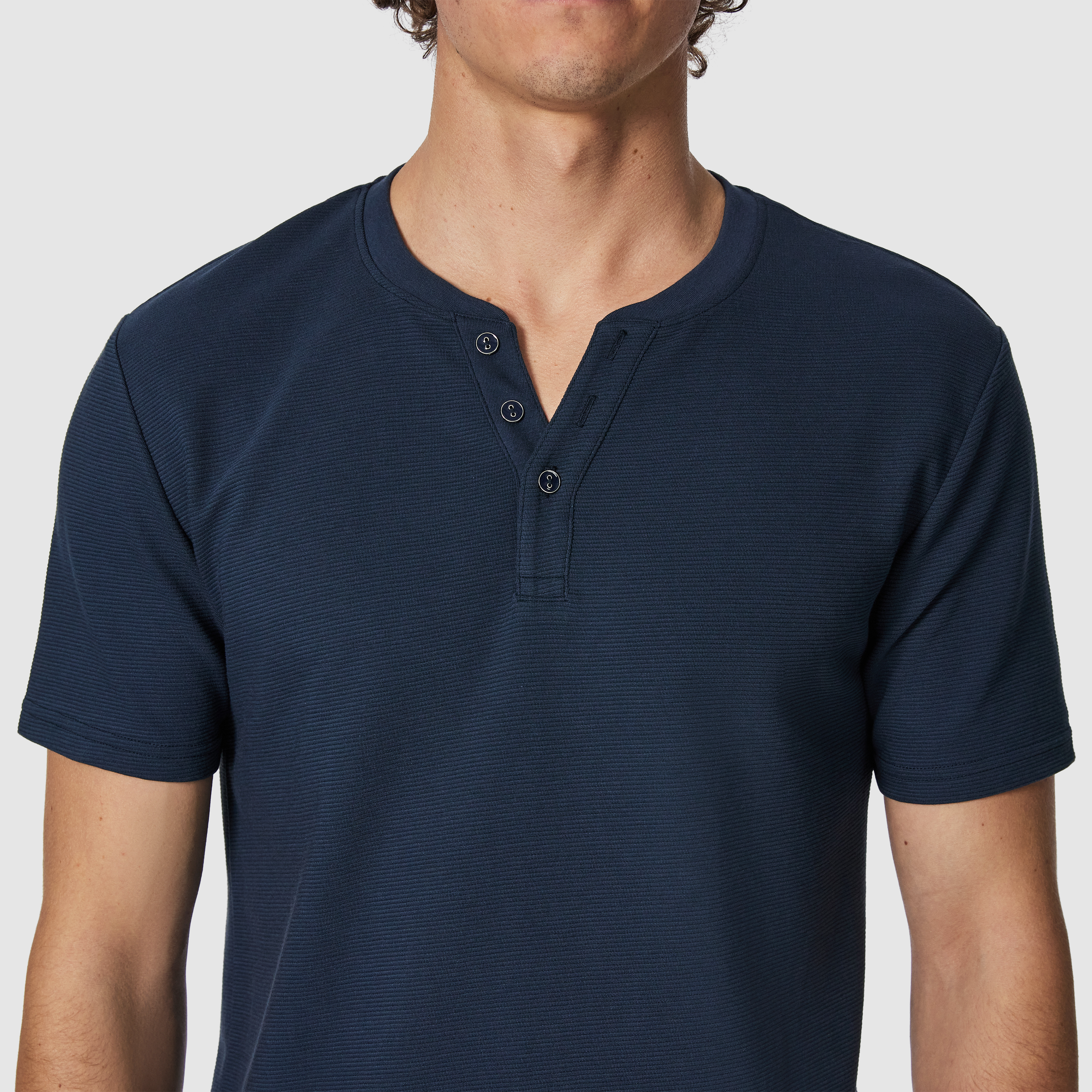 Petrol Blue Dave Henley Crew Tee