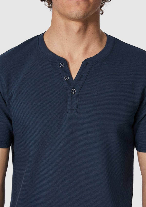 Petrol Blue Dave Henley Crew Tee