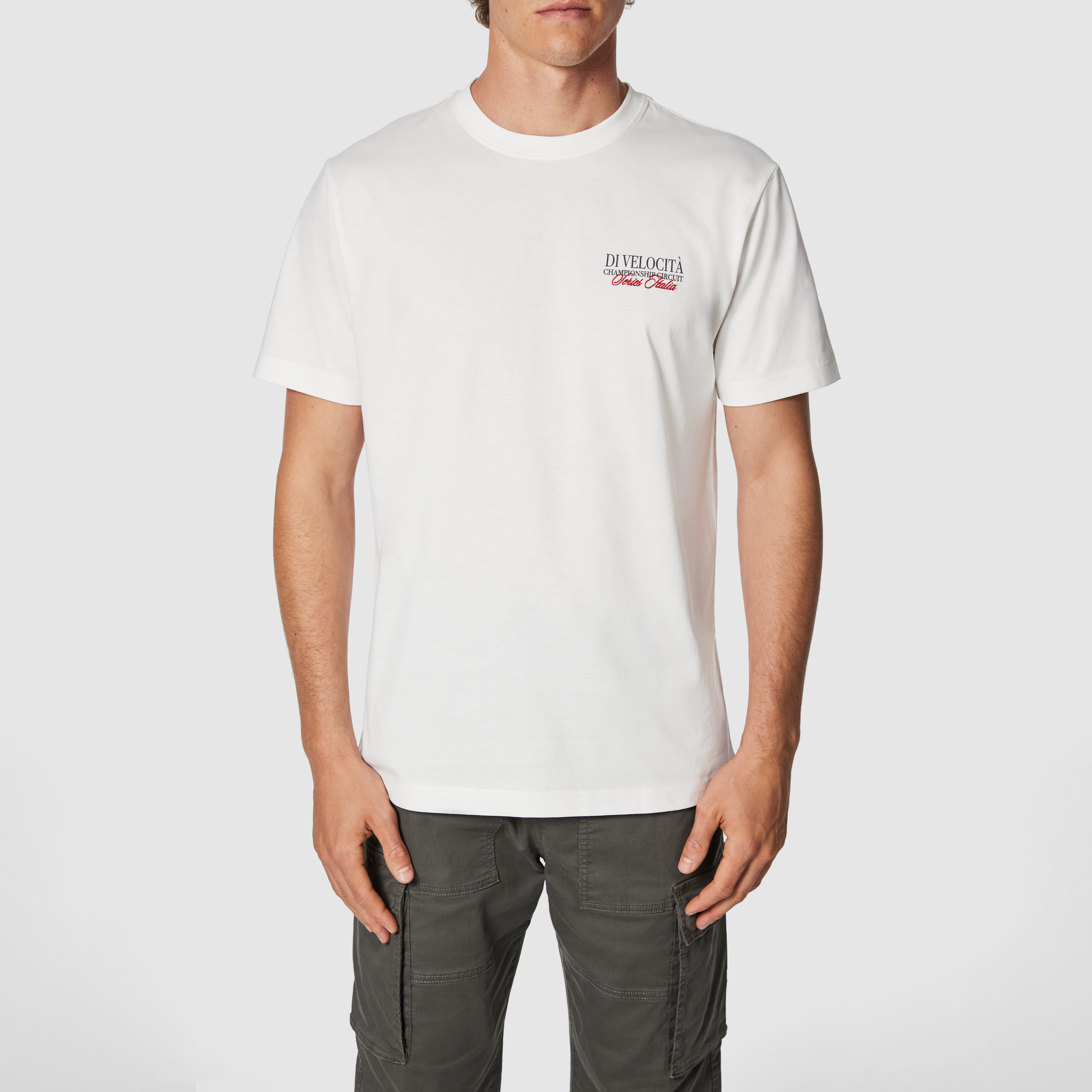 Off White Vin Relaxed Crew Neck Tee