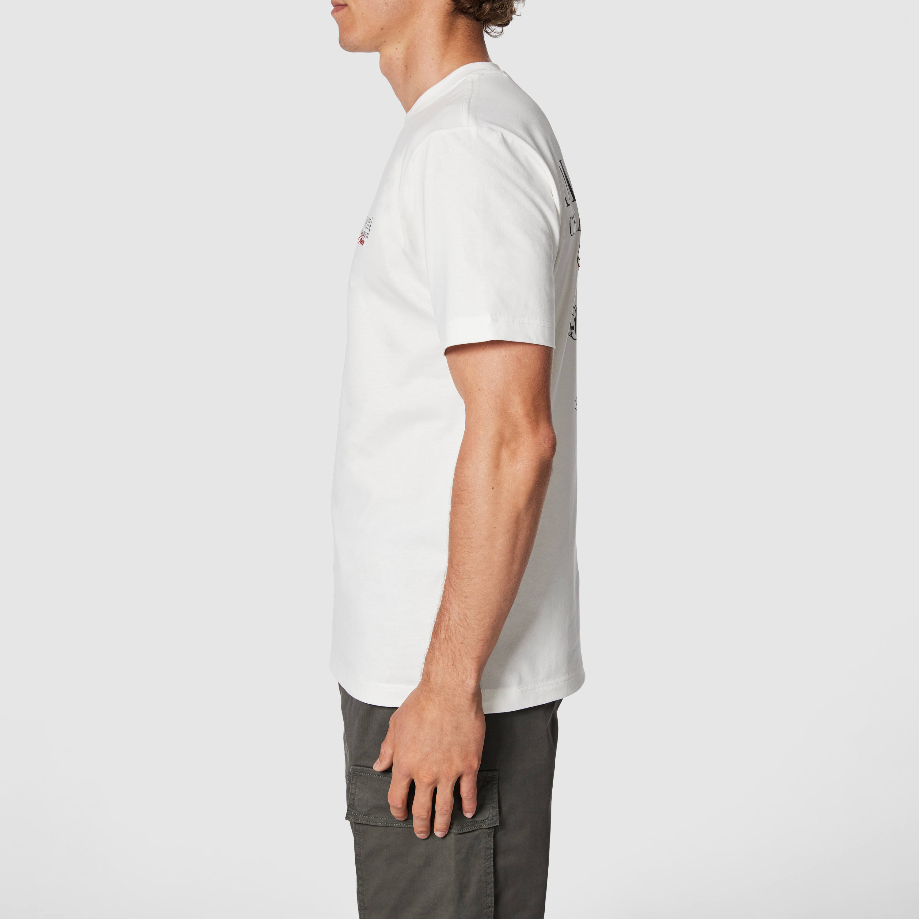 Off White Vin Relaxed Crew Neck Tee