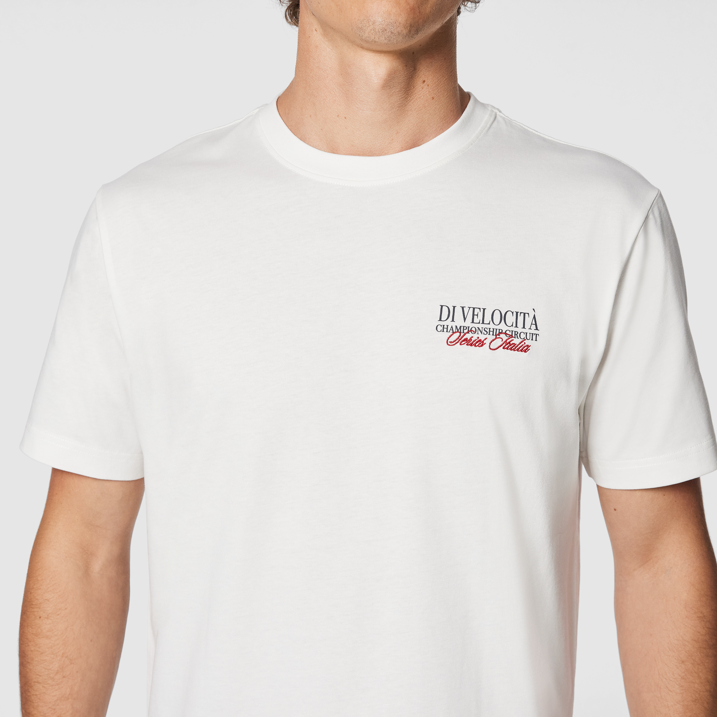 Off White Vin Relaxed Crew Neck Tee