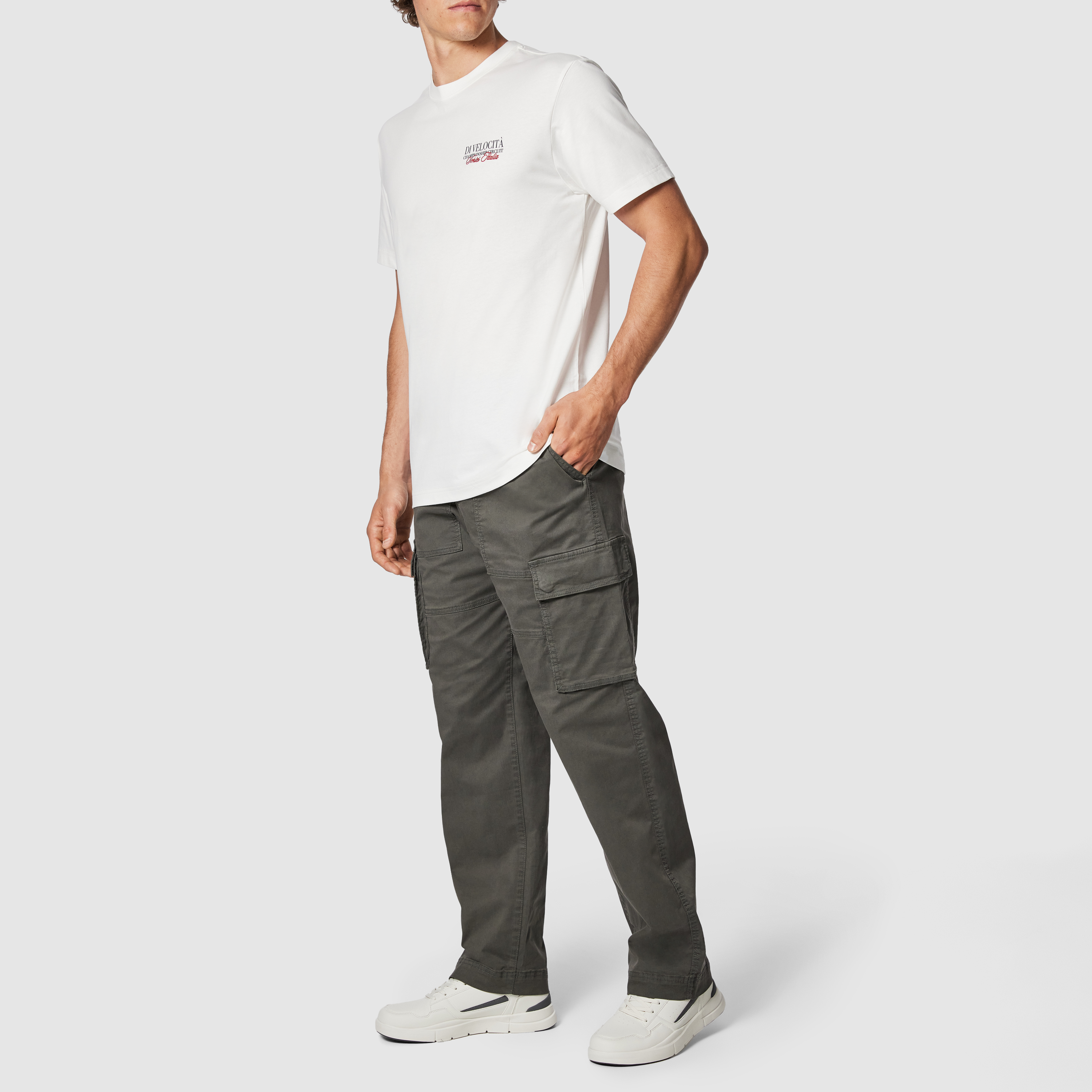 Off White Vin Relaxed Crew Neck Tee