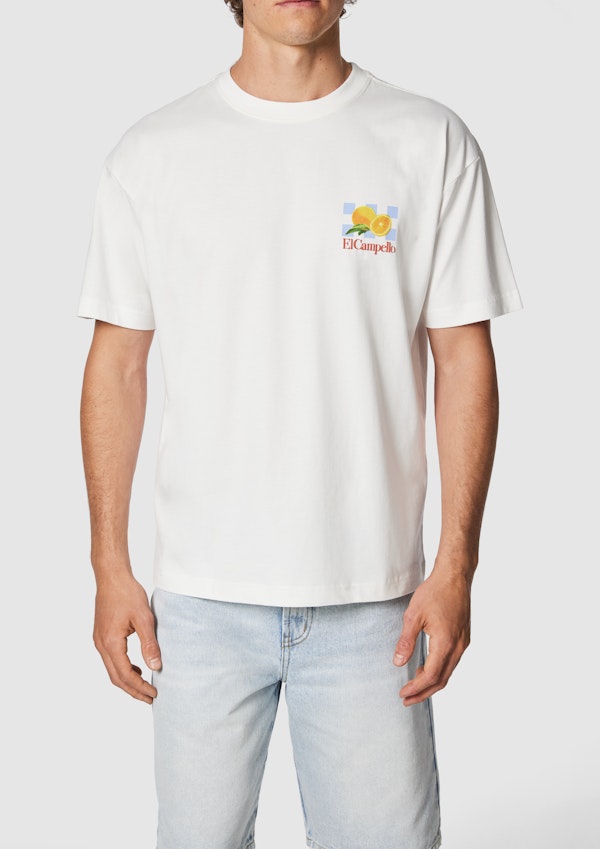Off White Campello Boxy Crew Neck Tee