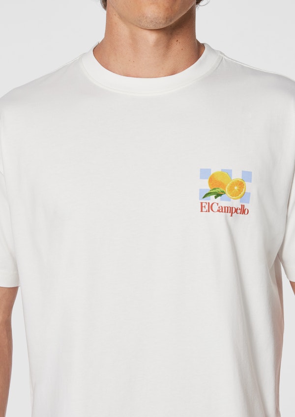 Off White Campello Boxy Crew Neck Tee