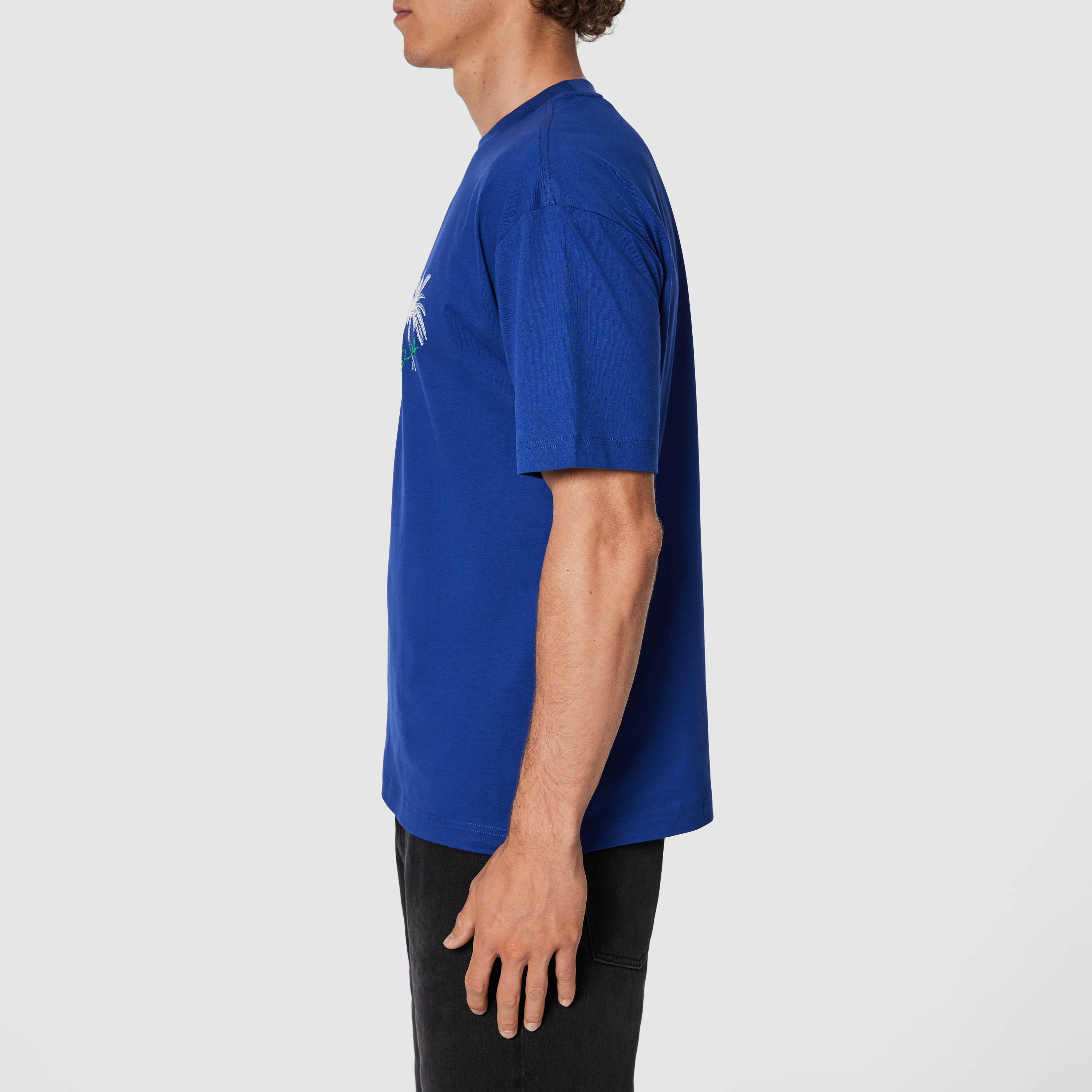 Azur Boxy Crew Neck Tee