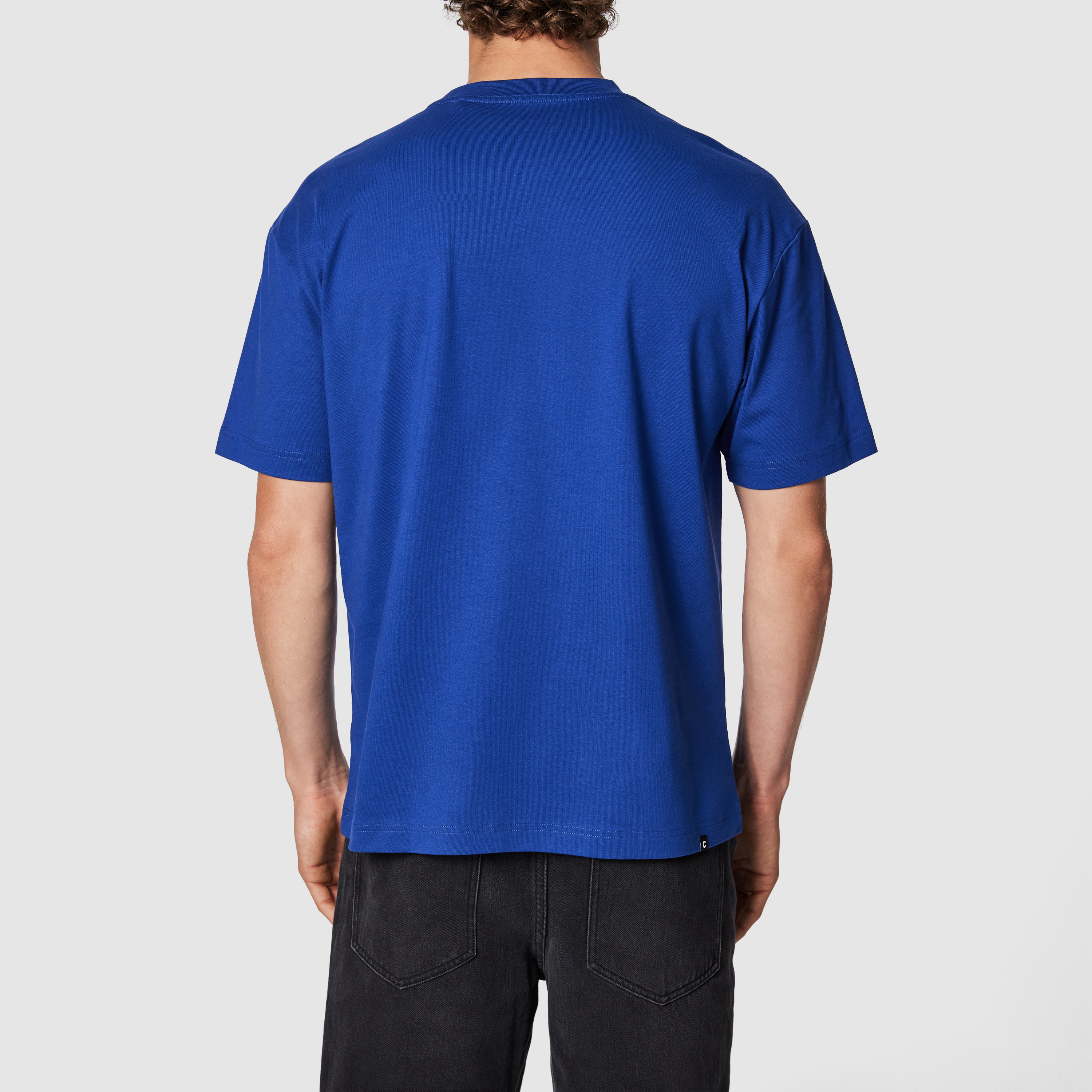 Azur Boxy Crew Neck Tee