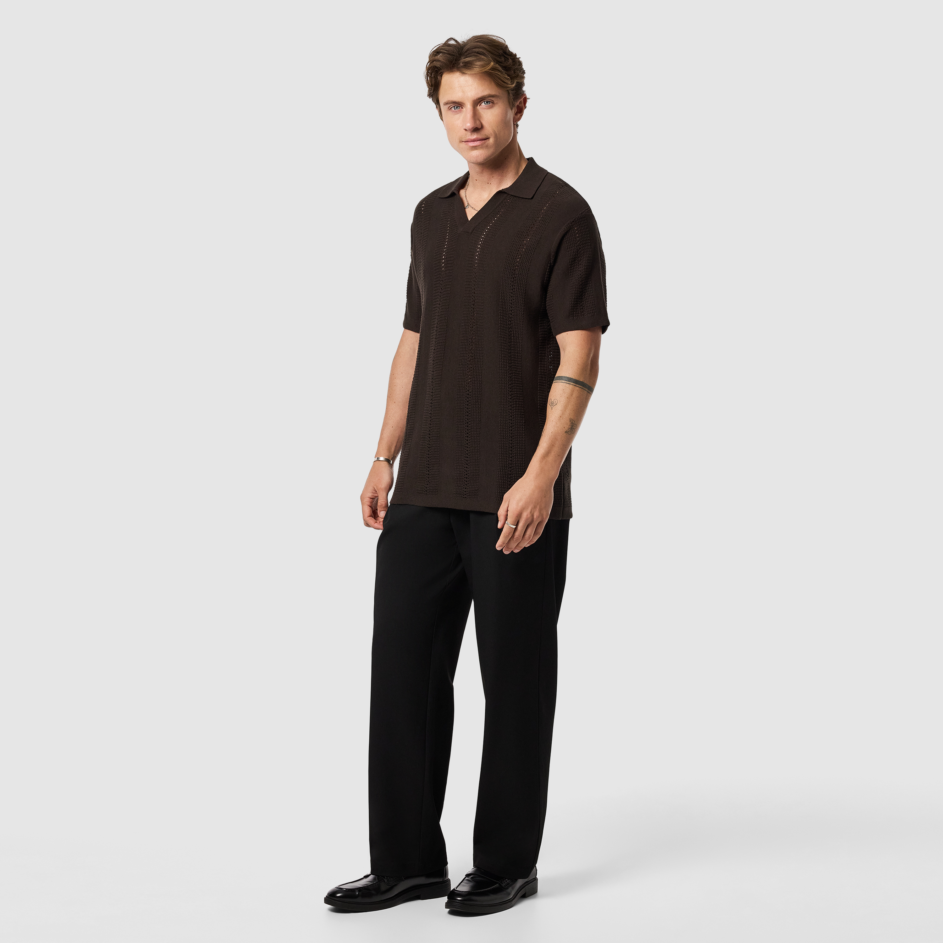 Black Hendon Pleated Pant