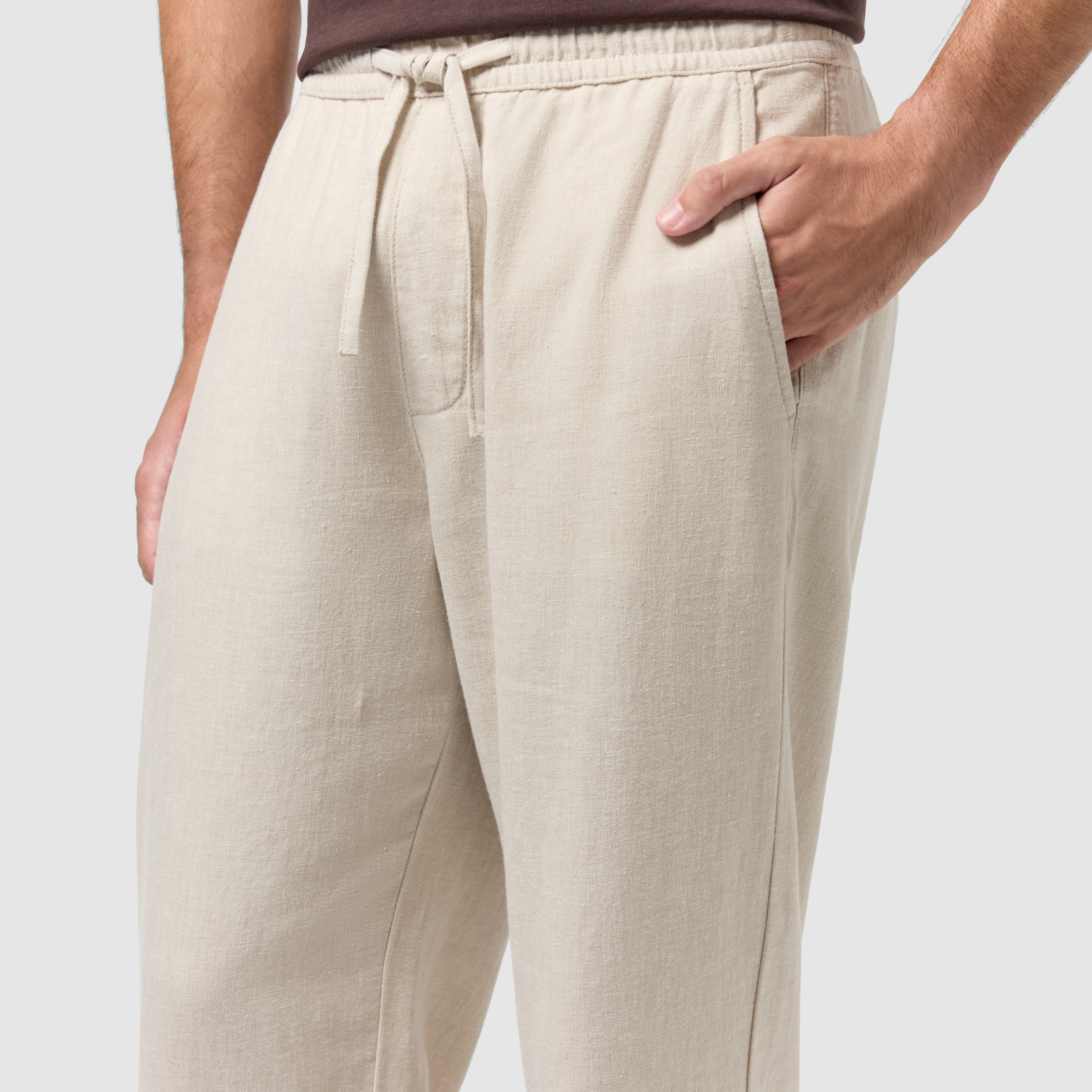 Sand Linen Blend Resort Pant