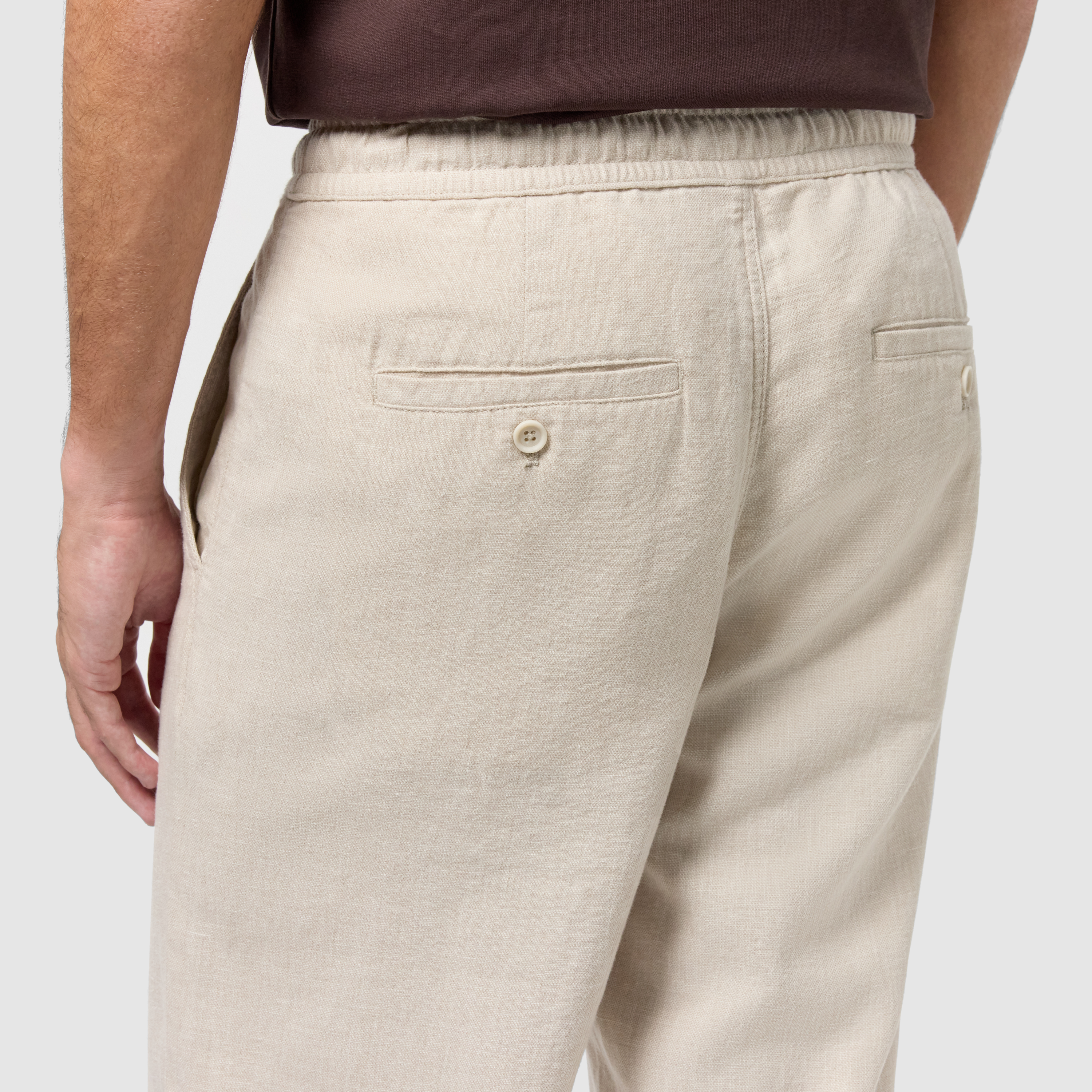 Sand Linen Blend Resort Pant