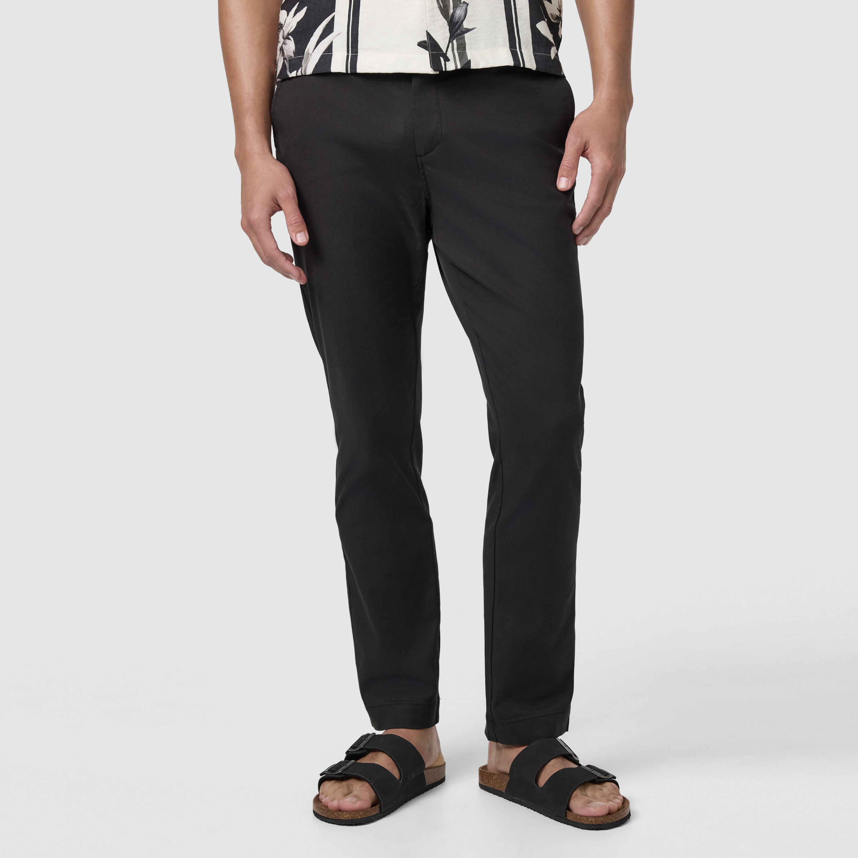 Black Leeds Straight Stretch Chino