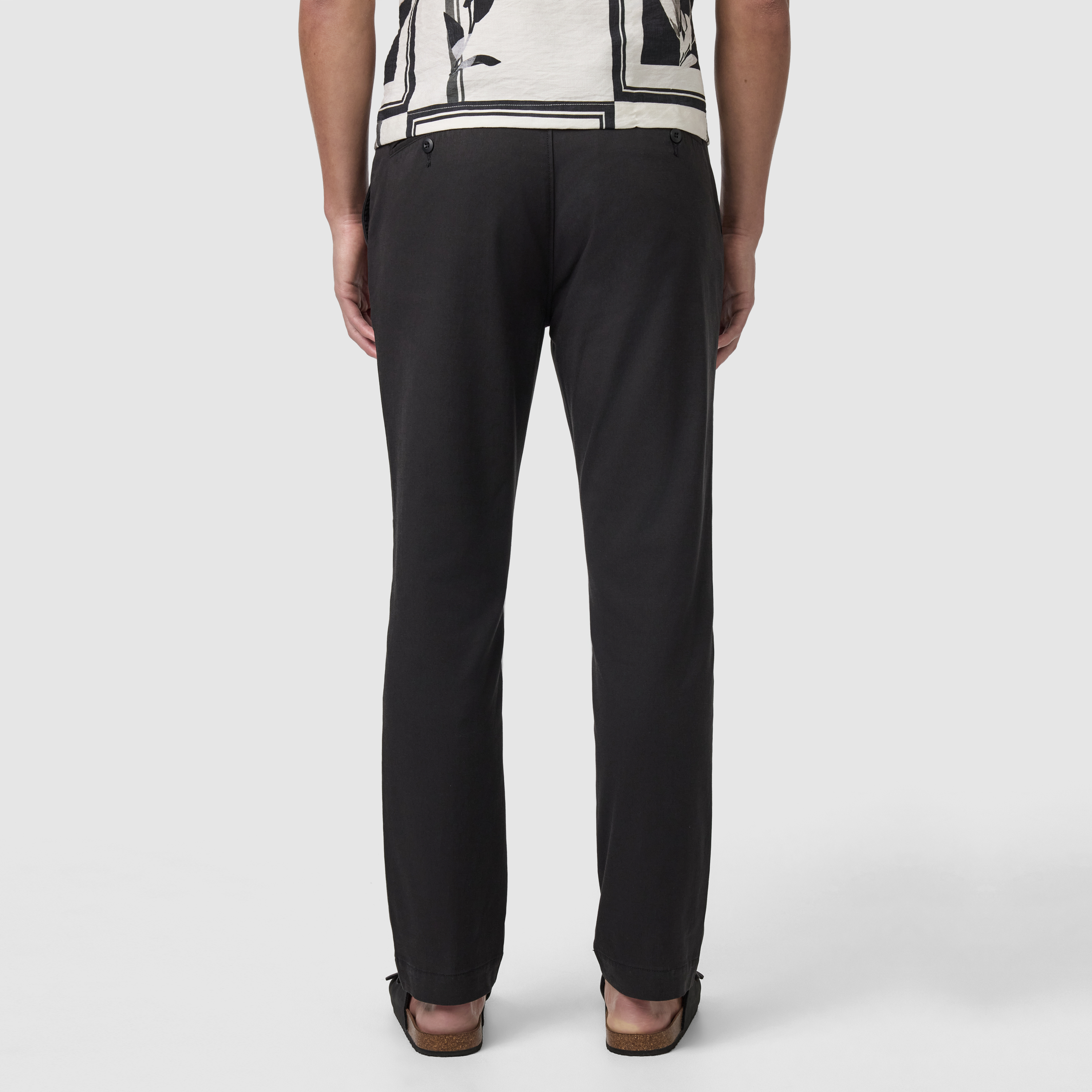 Black Leeds Straight Stretch Chino