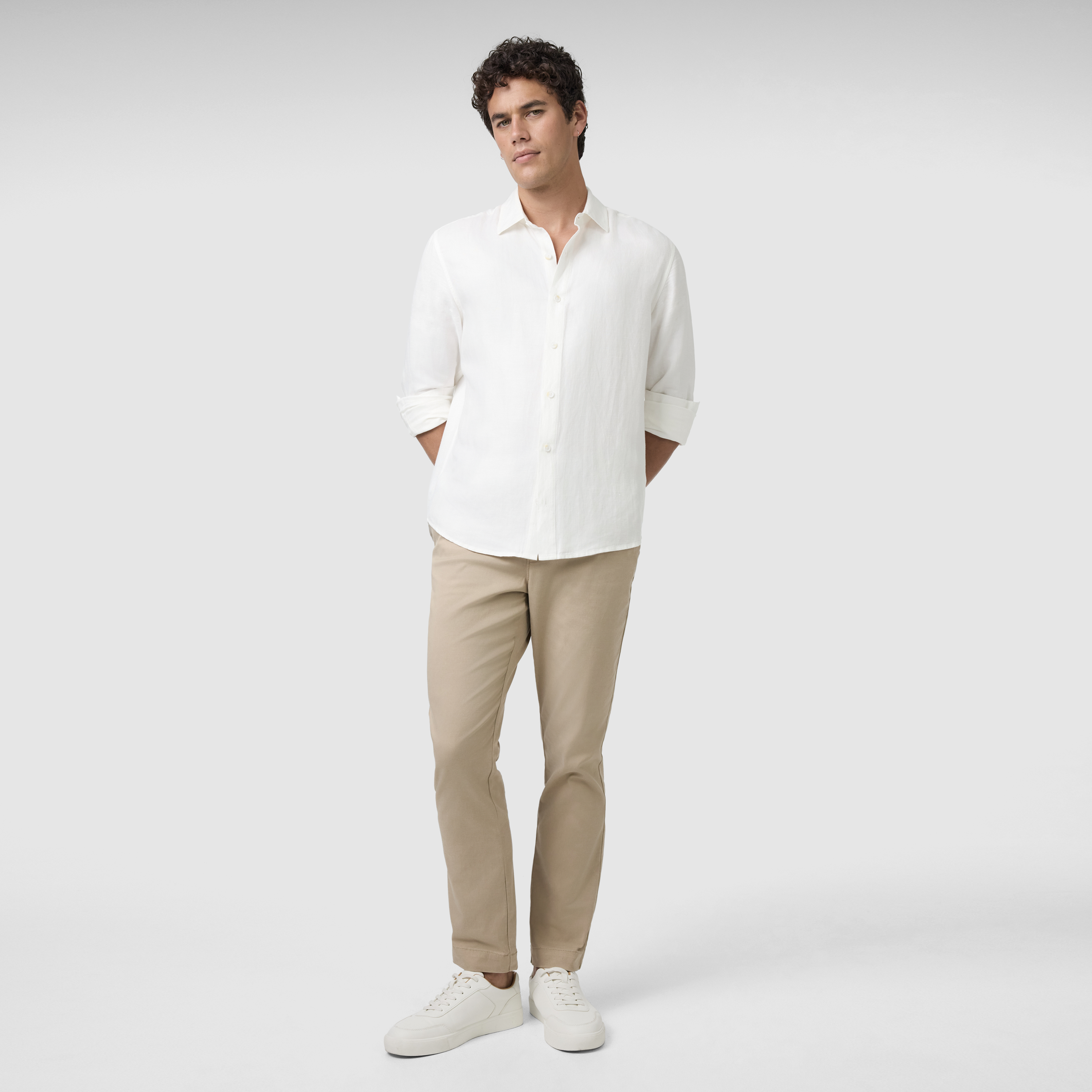 Sand Leeds Straight Stretch Chino
