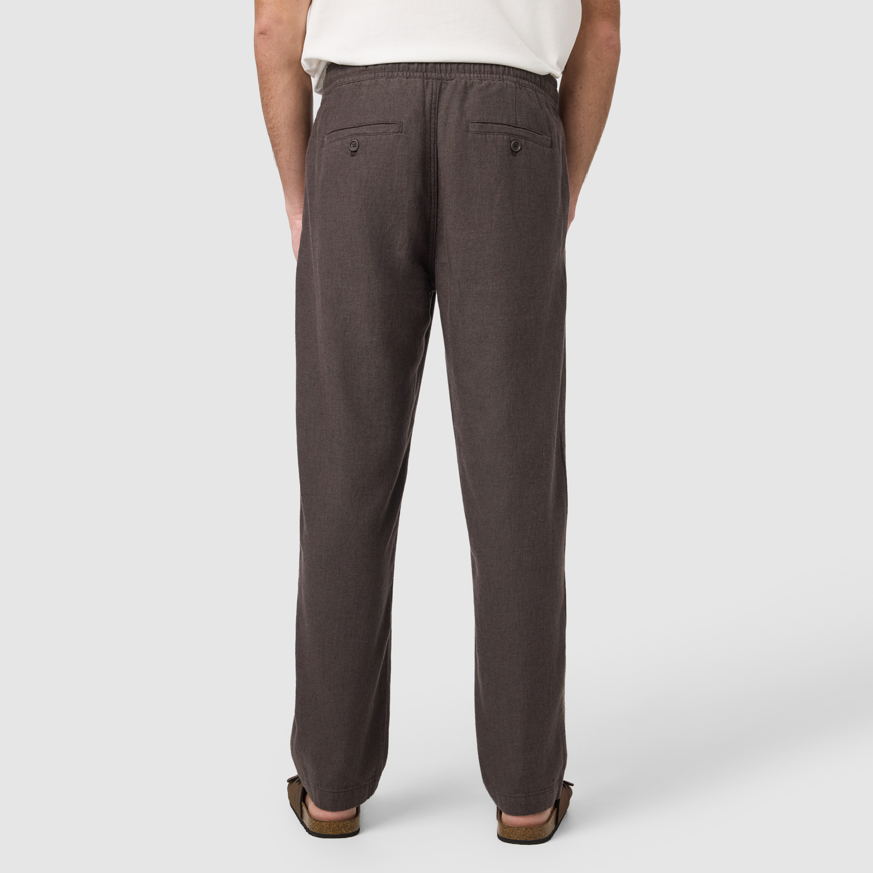 Chocolate Cabana Linen Blend Pant