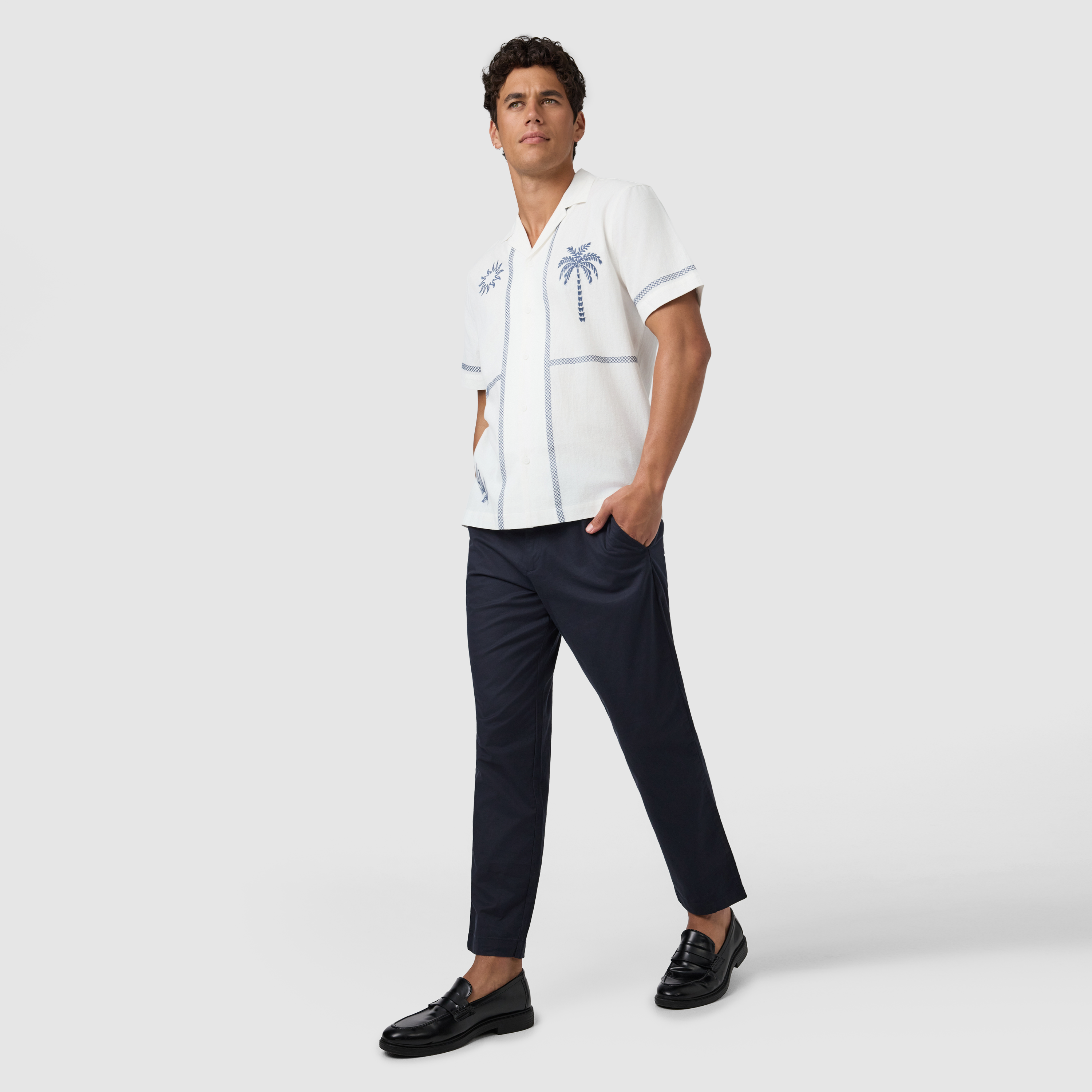 Navy Belize Tapered Pant
