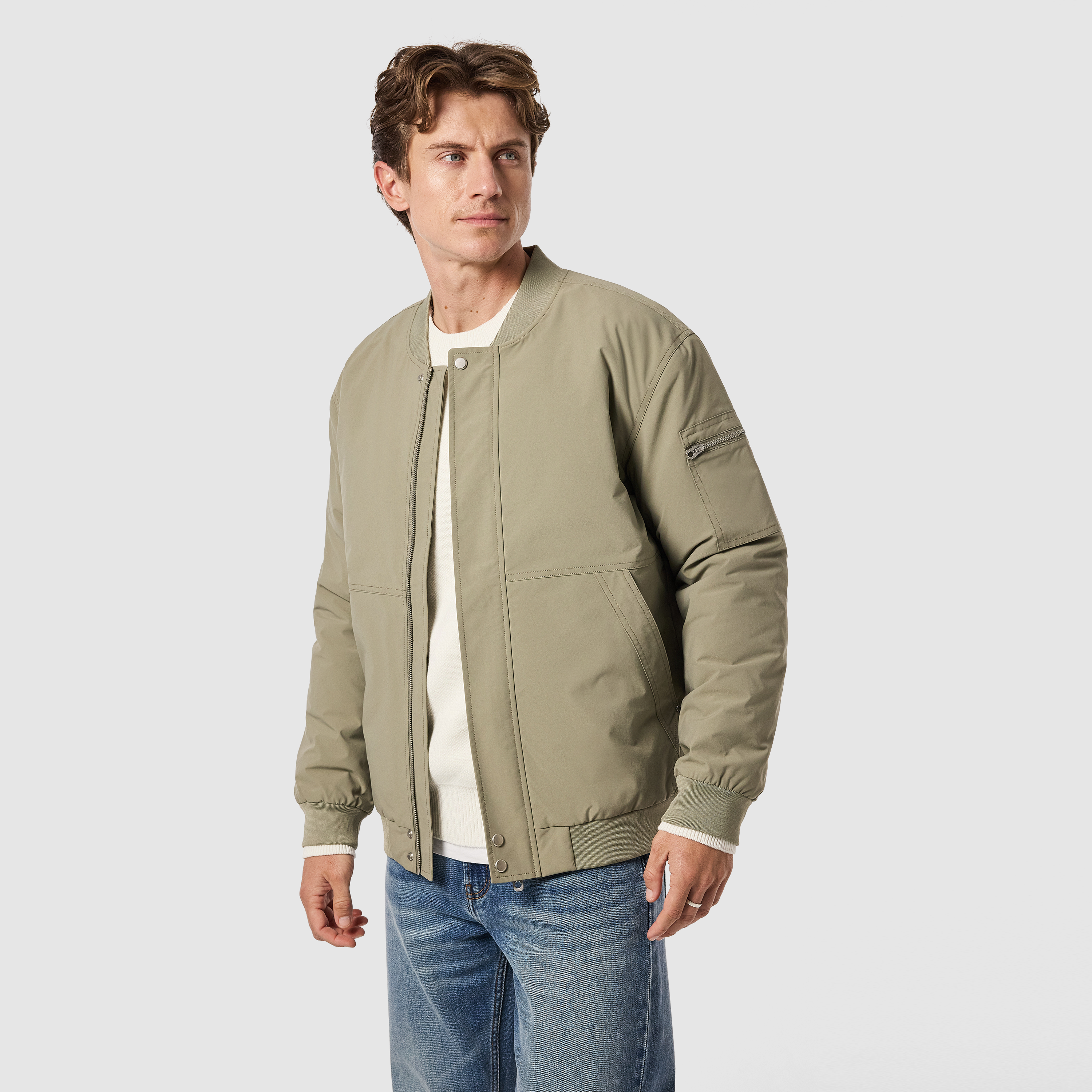 Light Green Scout Bomber Jacket