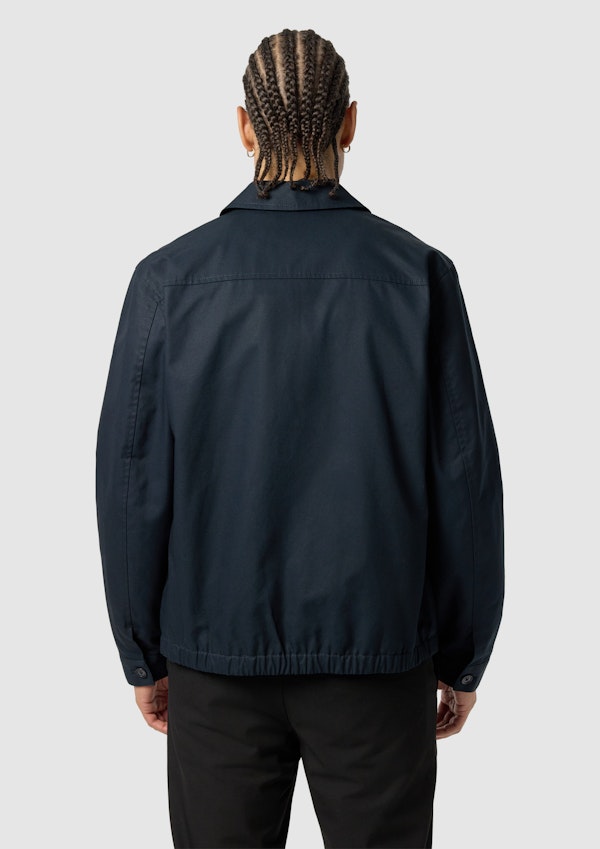 Navy Zane Zip Thru Jacket