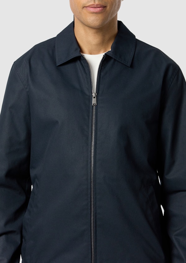 Navy Zane Zip Thru Jacket