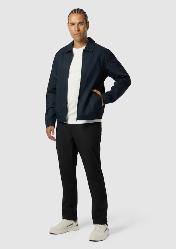 Navy Zane Zip Thru Jacket
