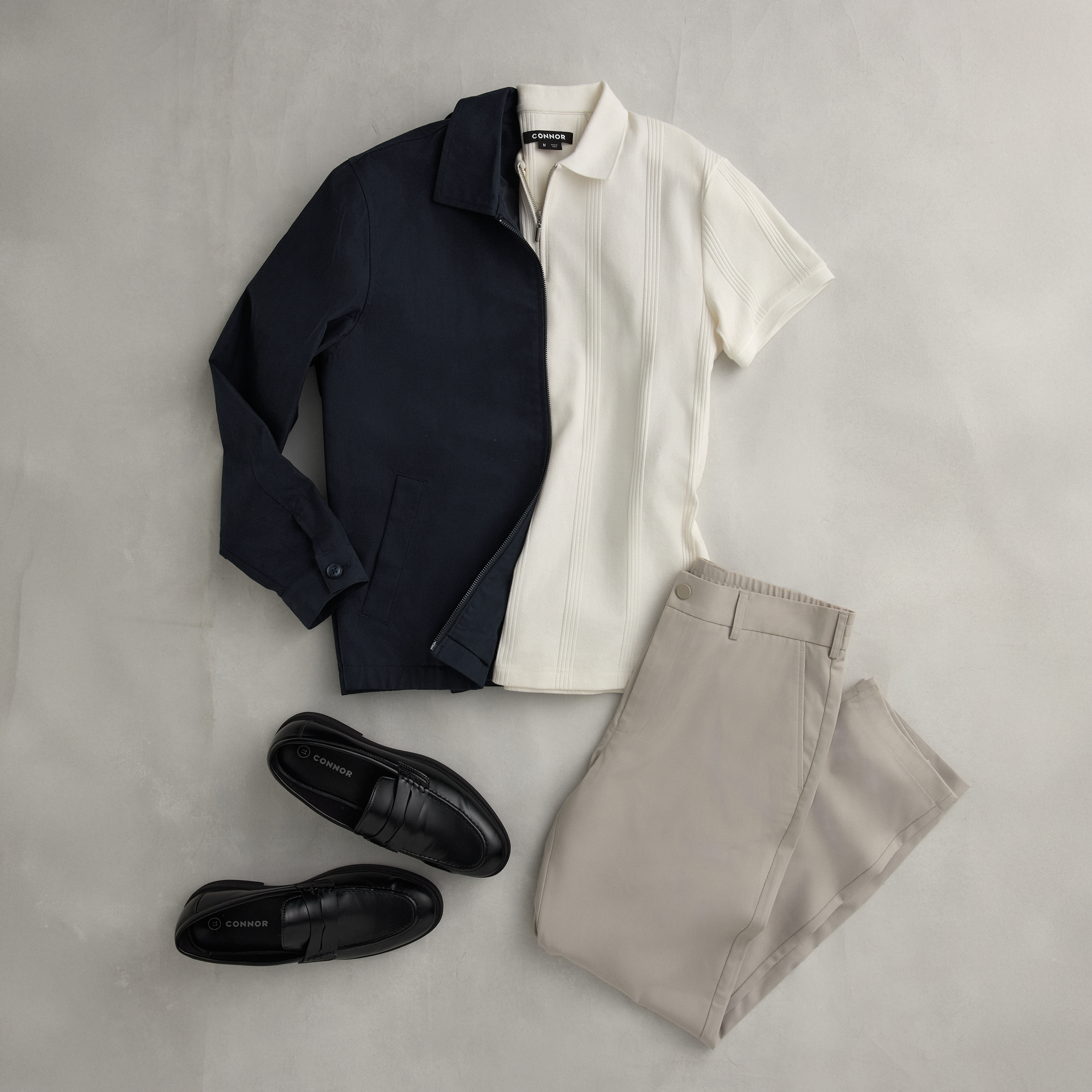 Navy Zane Zip Thru Jacket