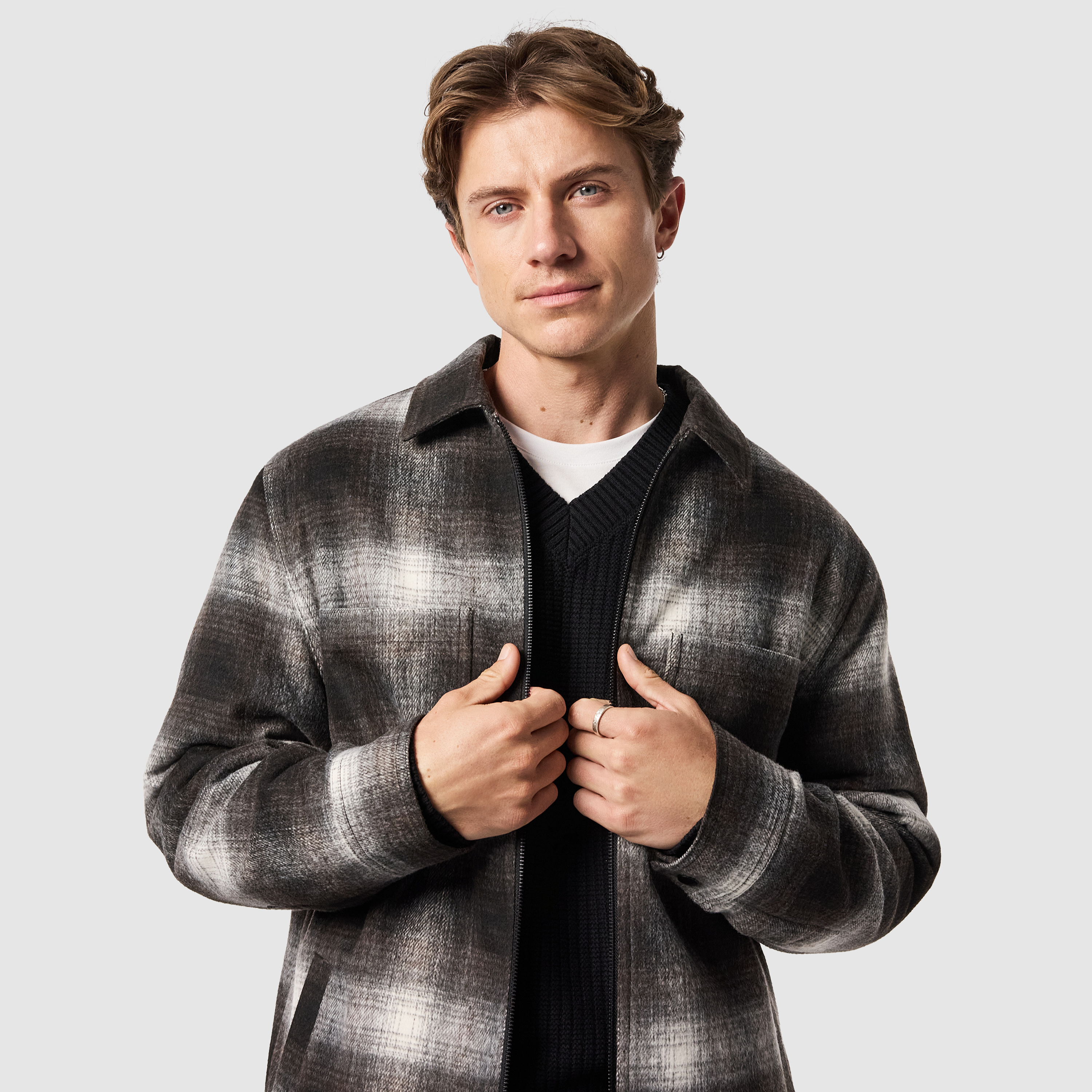 Brown Stirling Check Shacket