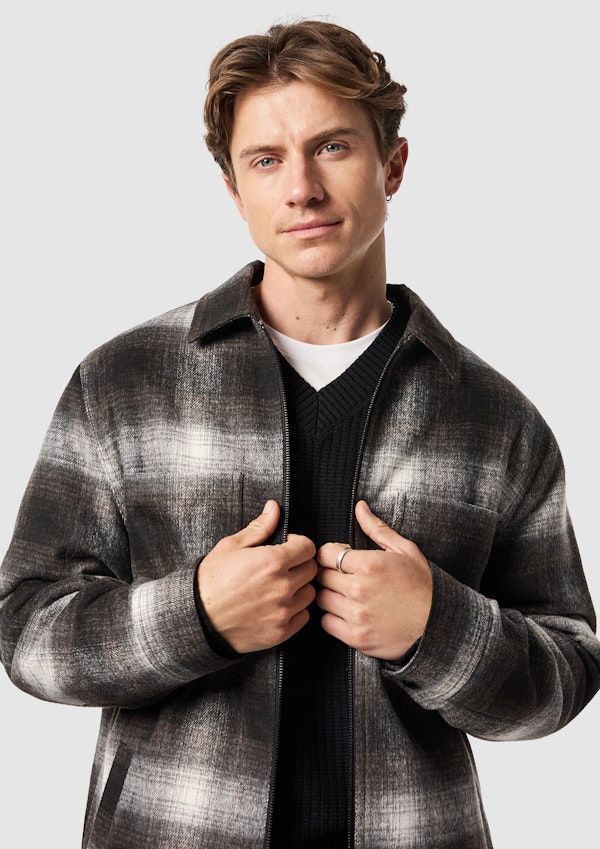 Brown Stirling Check Shacket