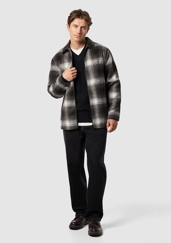 Brown Stirling Check Shacket