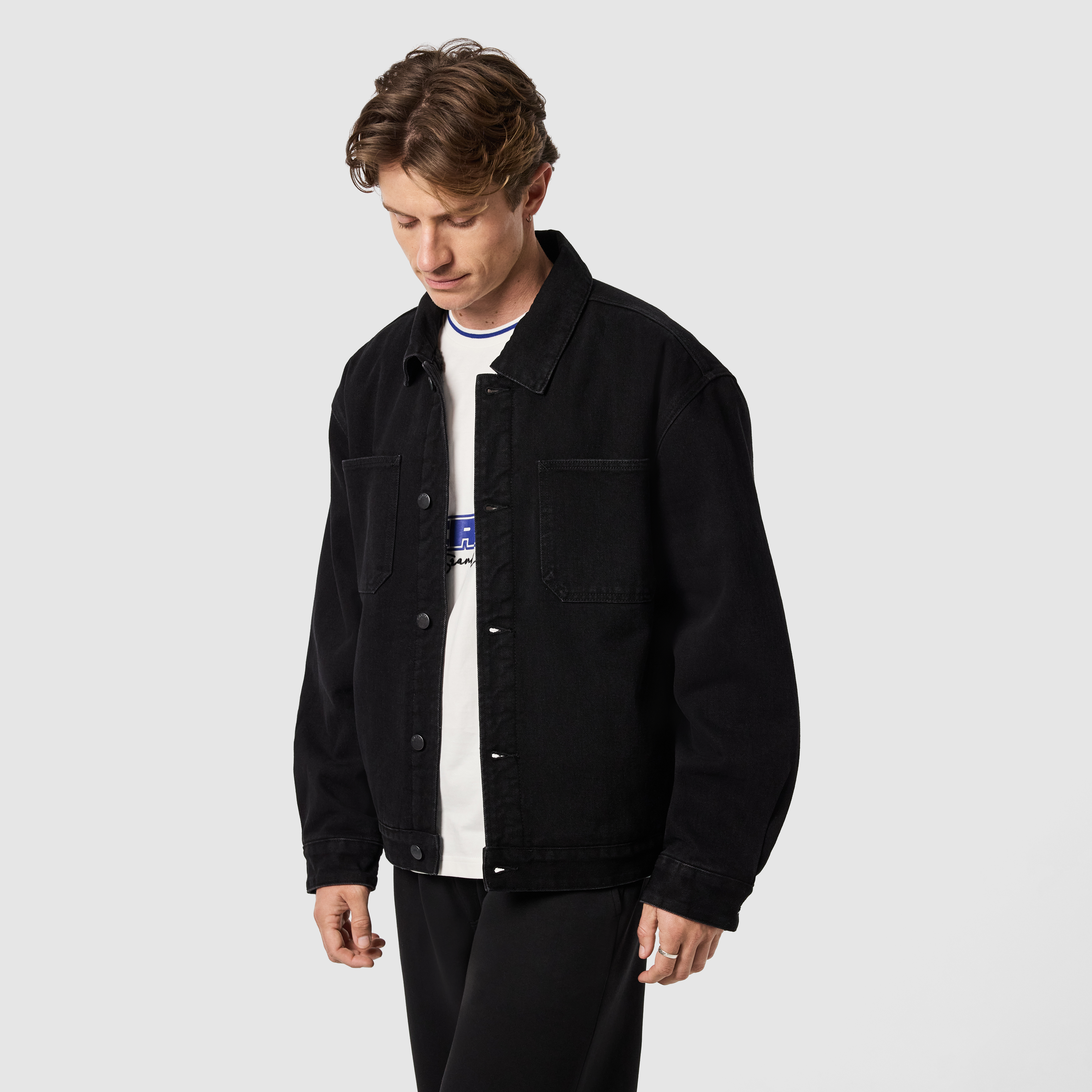 Black Nomad Borg Lined Denim Jacket