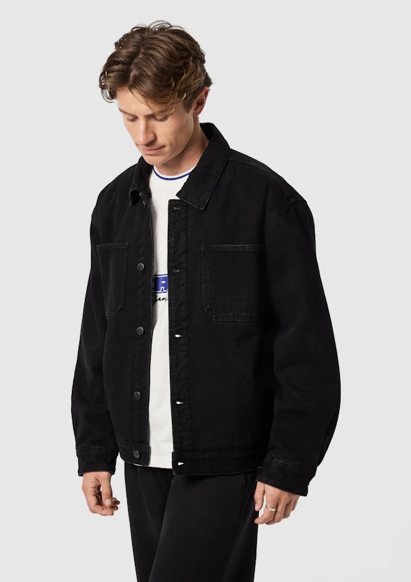 Black Nomad Borg Lined Denim Jacket