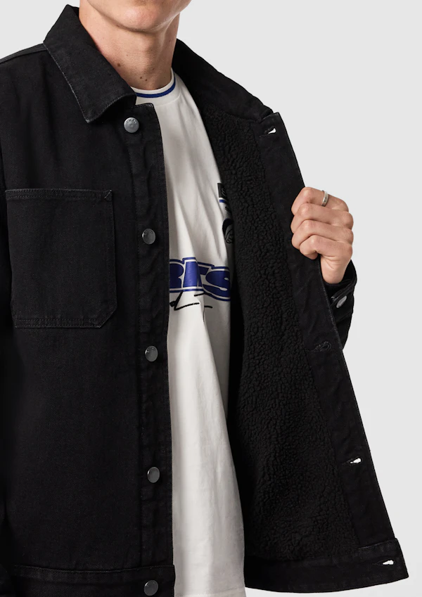 Black Nomad Borg Lined Denim Jacket