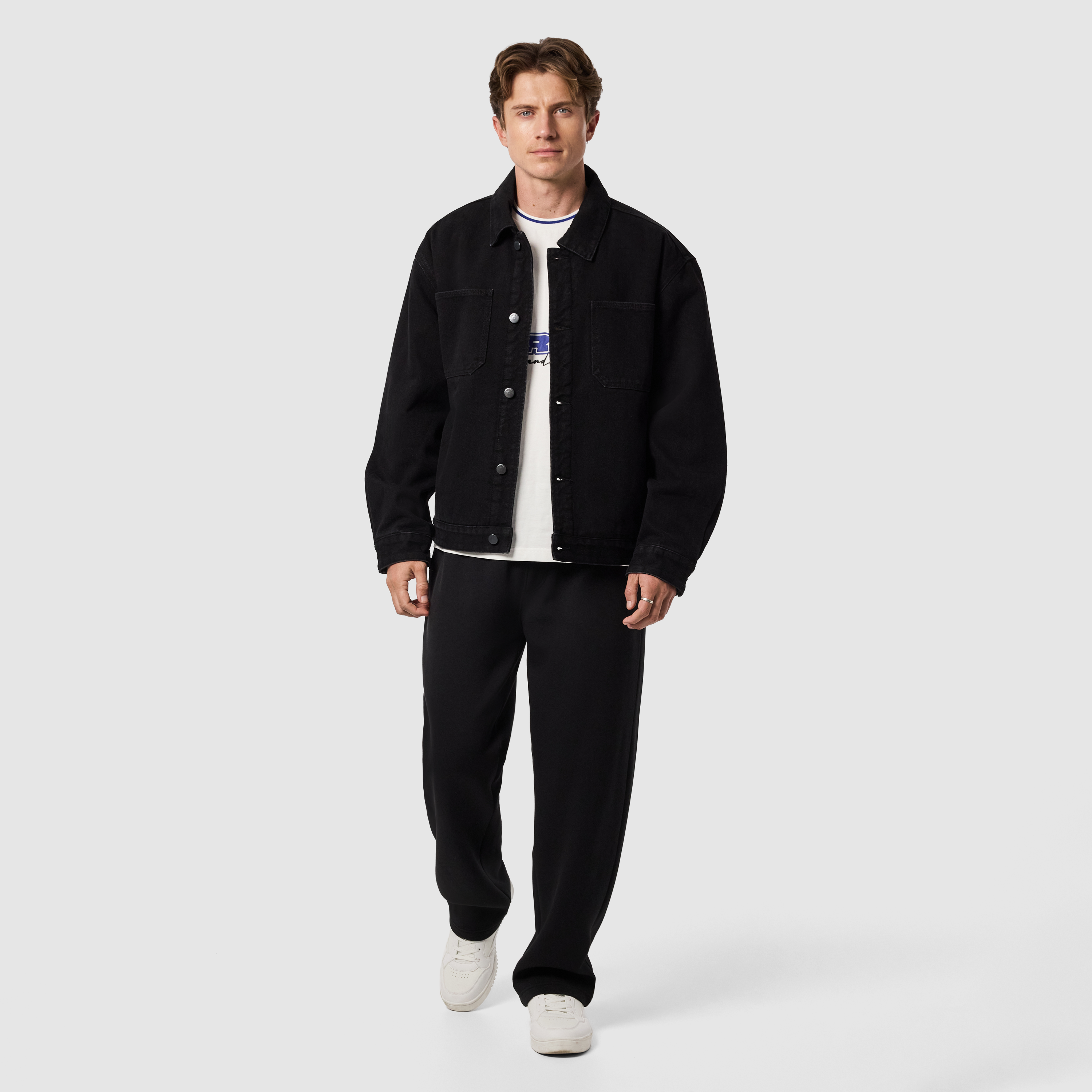 Black Nomad Borg Lined Denim Jacket